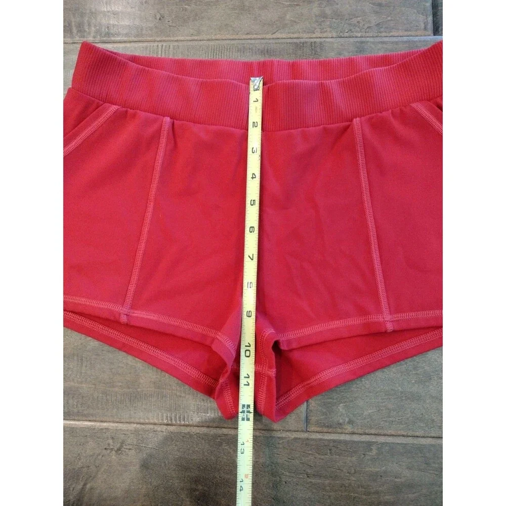 FREE PEOPLE Women's Movement red Mini Shorts - size S
